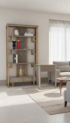 Étagère en acier inoxydable Étagère Livres Armoires murales Étagères de bureau de luxe