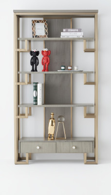 Étagère en acier inoxydable Étagère Livres Armoires murales Étagères de bureau de luxe