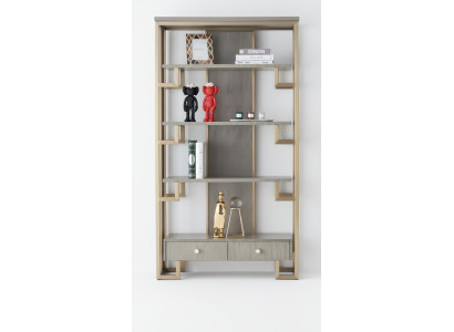 Étagère en acier inoxydable Étagère Livres Armoires murales Étagères de bureau de luxe