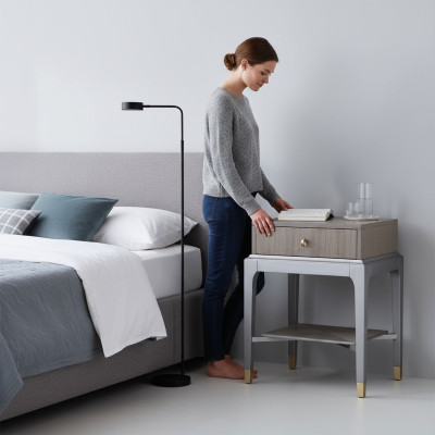 Table de nuit de design Console Côté de chambre de luxe Consoles en métal