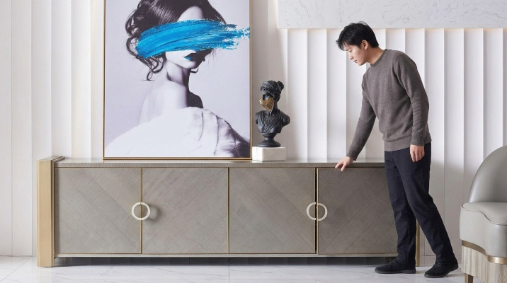 Commode Designer Bahut Buffet Bas Armoire Décoration Étagère de Salon
