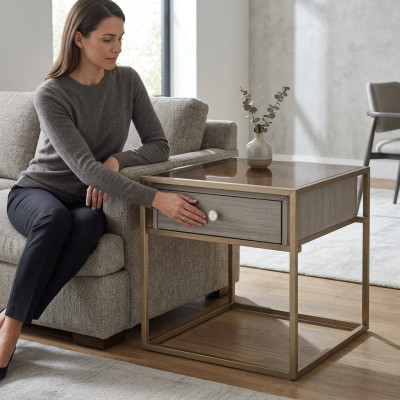 Design de meubles de luxe Table de chevet Table d'appoint Mobilier de style italien Consoles