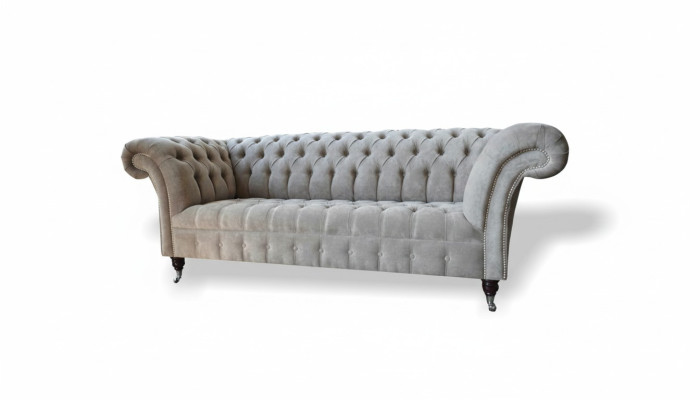 Canapé 3 places Salon paysager Canapés Suite Rembourrage Tissu Chesterfield