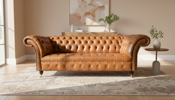 Design de Chesterfield Luxe canapé canapé siège textile Suite en cuir