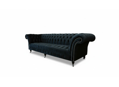 Canapé Chesterfield 4 places Grand canapé design rembourré Suite de canapés