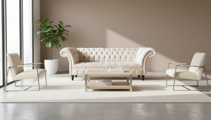 Chesterfield 3 places nouvelle sellerie Siège canapé Suite Canapés Grand Canapé