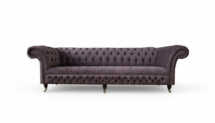 xxl Grand canapé Chesterfield 265cm Canapé 4 places en cuir