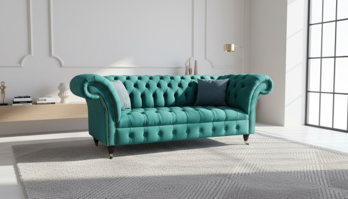 Canapé 2 places Chesterfield Design d'ameublement Luxueux Canapé Canapés de Salon Club