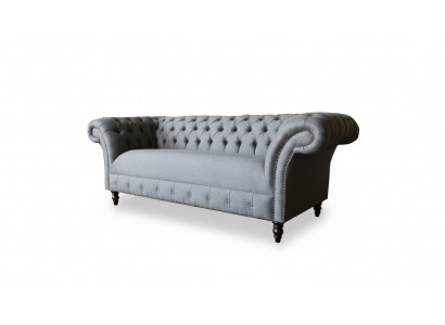 xxl canapé 3 places Chesterfield en tissu textile