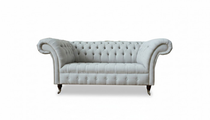 Chesterfield 2 places Salon Canapé Canapé Tissu Textile Ensemble Nouveau