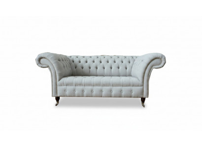 Chesterfield 2 places Salon Canapé Canapé Tissu Textile Ensemble Nouveau
