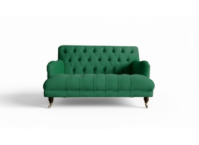 Chesterfield Fauteuil Canapé Tapissé Canapé Canapés 1,5 Place Siège Unique Textile Vert