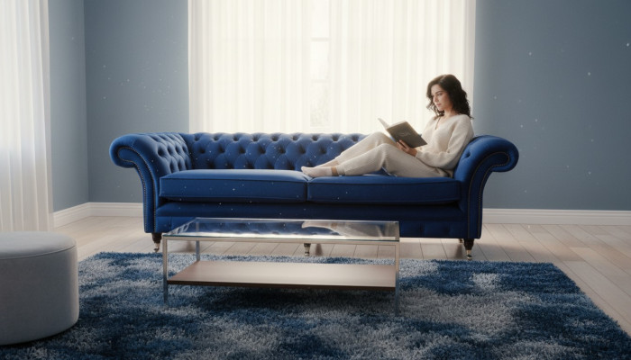 Canapé Chesterfield bleu XXL 265cm 4 places en tissuufs.localizedsofas.sofas.footer