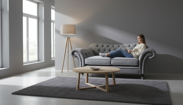 Canapé Chesterfield en textile 2 places Canapé de luxe Canapé Rembourrage Canapés en tissu Design Canapés neufs