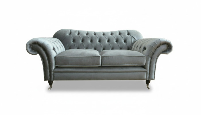Canapé Chesterfield en textile 2 places Canapé de luxe Canapé Rembourrage Canapés en tissu Design Canapés neufs
