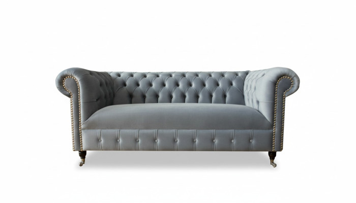 Canapé Chesterfield en tissu d'ameublement en cuir tissu Canapés Décoration Suite