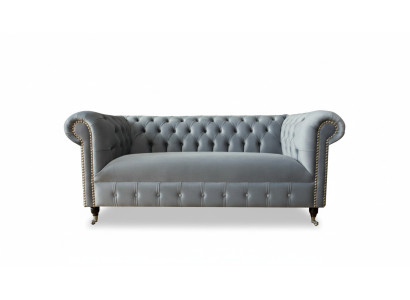 Canapé Chesterfield en tissu d'ameublement en cuir tissu Canapés Décoration Suite