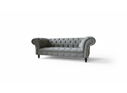 Chesterfield 3 Places Canapé Designer Canapés Canapés Tissu Textile