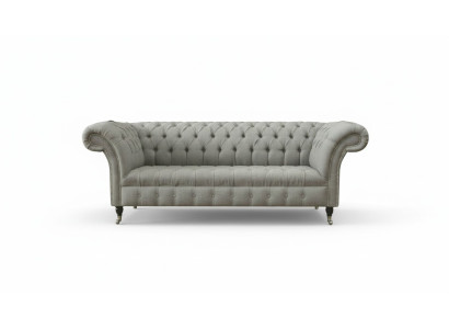Canapé Chesterfield gris en tissu de revêtement canapé en cuir velours Suite