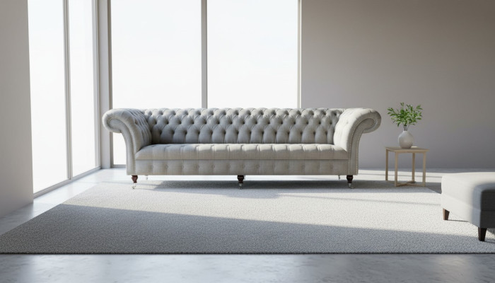 Canapé XXL Big Sofa Chesterfield 265cm Canapé 4 places Moderne en Tissu
