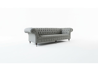Canapé XXL Big Sofa Chesterfield 265cm Canapé 4 places Moderne en Tissu