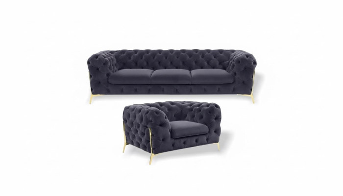 Meubles Italy Canapé ensemble 3+1 places Canapé design Canapé Rembourrage Canapés Chesterfield