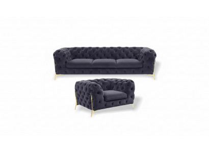Meubles Italy Canapé ensemble 3+1 places Canapé design Canapé Rembourrage Canapés Chesterfield