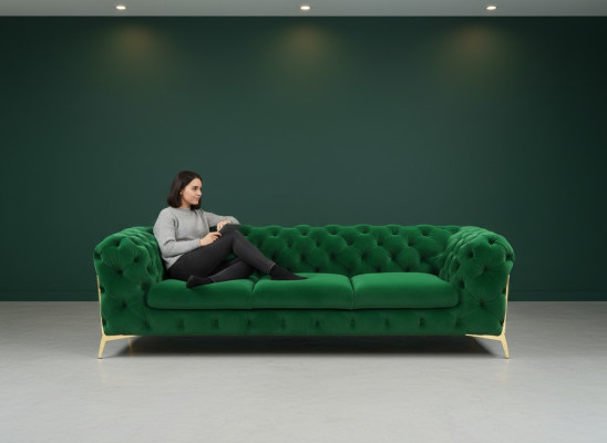 Canapé 3 places Canapés design Tapisseries Canapés Cuir Relax Chesterfield Sièges Meubles