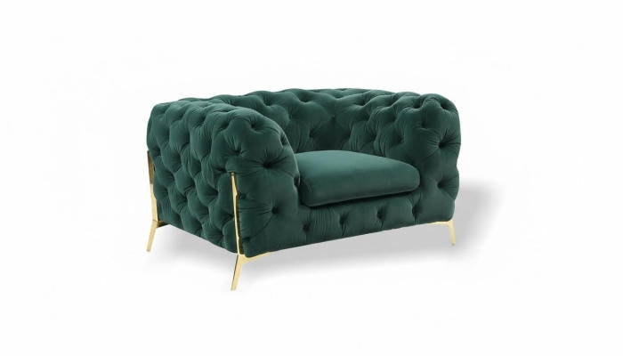 Chesterfield Fauteuil à ailes Fauteuil 1 place Canapé Tissu Canapé d'ameublement neuf
