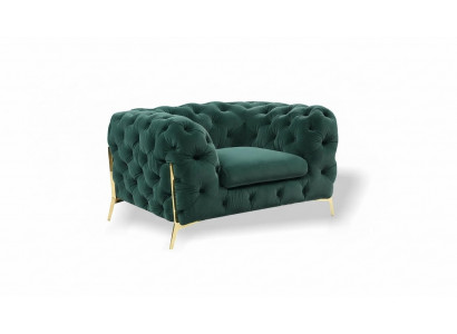 Chesterfield Fauteuil à ailes Fauteuil 1 place Canapé Tissu Canapé d'ameublement neuf