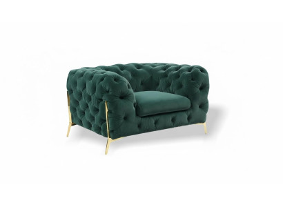 Chesterfield Fauteuil à ailes Fauteuil 1 place Canapé Tissu Canapé d'ameublement neuf