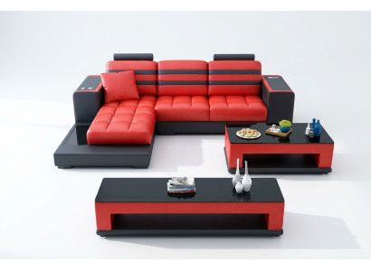 Canapé d'angle Ensemble de rembourrage Suite de vie Paysage en forme de L Canapé design Canapé d'angle de luxe