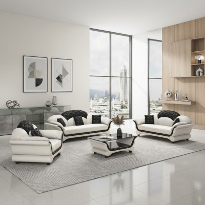 Ensemble complet Ensemble de canapé 321 Siège Table basse Design Paysage de vie 4 pièces. nouveau