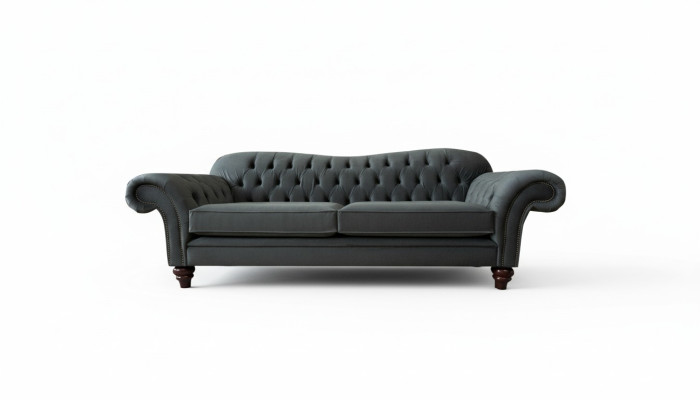 Canapé Chesterfield XXL 4 places Revêtement Siège Suite Cuir Textile