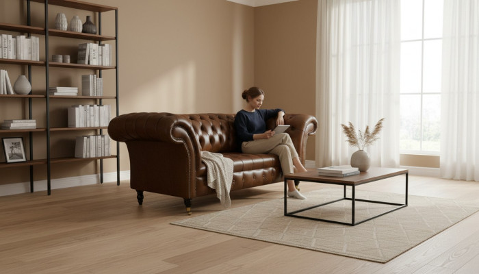 Canapé Chesterfield 2 places Tapisserie de canapés design Canapés Suite Sofa #325 neuf