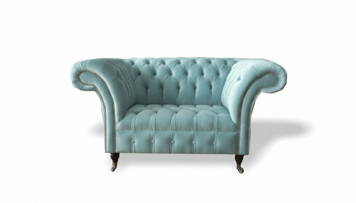 Fauteuil Chesterfield Design Tissu Sofa Canapé Couches Sofas Meuble Neuf