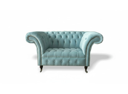 Fauteuil Chesterfield Design Tissu Sofa Canapé Couches Sofas Meuble Neuf