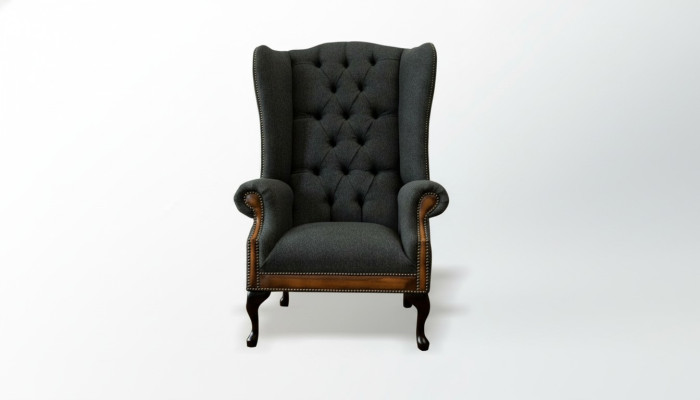 Chaise 1x Fauteuil de salon Fauteuil TV Lounge Siège en textile Fauteuil accoudoir
