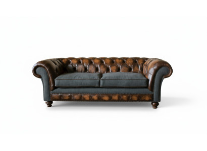 Canapé trois places en tissu design Canapé 3 places Marron 220cm