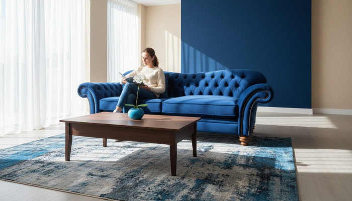 Canapé XXL Big Sofa Chesterfield 240cm Canapé 4 places en cuir rembourré
