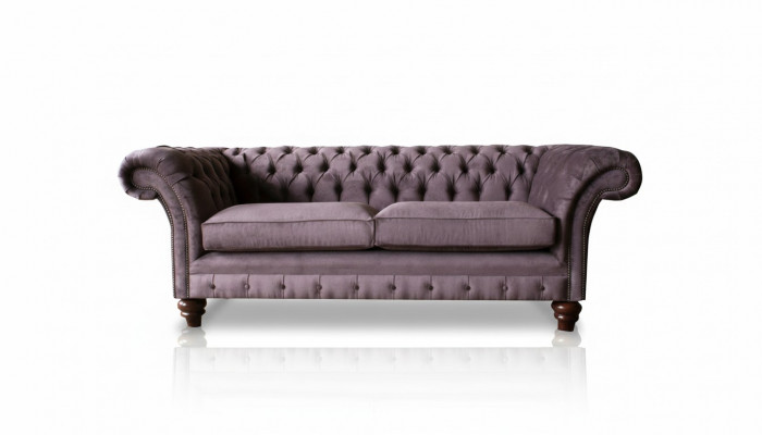 Canapé Chesterfield en cuir classique r Textile 3 places Trois places