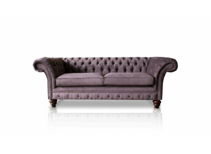Canapé Chesterfield en cuir classique r Textile 3 places Trois places