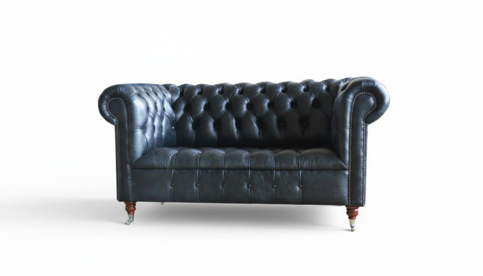 Chesterfield canapé rembourré Canapés en cuir Ensemble de canapés Deux places Canapés en velours neufs