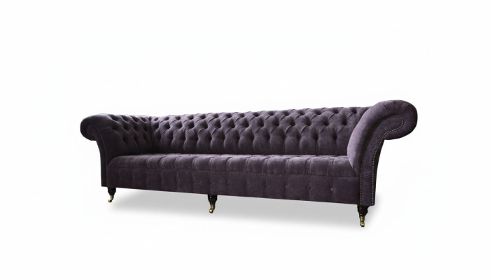 Canapé canapé 4 places Design Rembourrage Moderne Tissu Chesterfield Nouveaux canapés