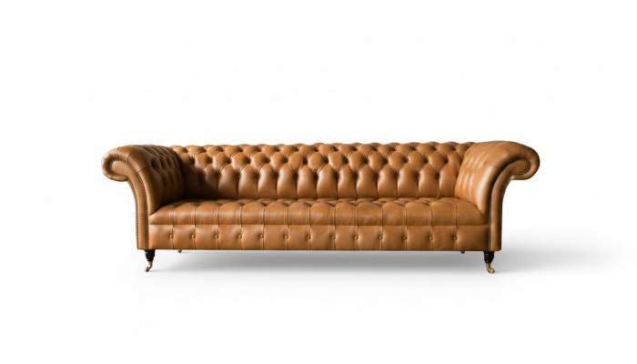 Canapé design Chesterfield en tissu moderne rembourré Canapé 4 places nouveau