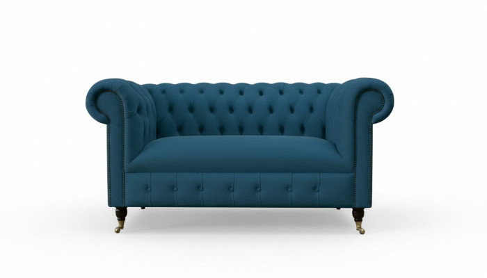 Canapé 2 places Assise Chesterfield Classic Bleu Canapés Canapés Tapisserie