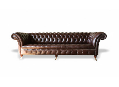 Canapés Chesterfield Tapisserie Design XXL Canapé de Luxe 4 Places Canapés en Cuir