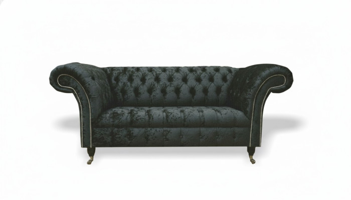 Canapé Club Chesterfield en velours 2 places avec revêtement en tissu design Sofa	Couches