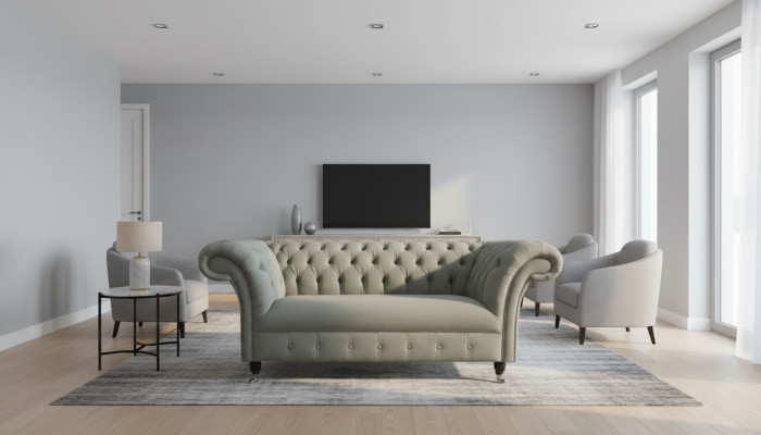 Canapé Chesterfield Sofa Rembourrage Canapés Classiques 2 places Cuir Tissu Textile Neuf