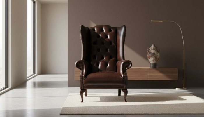 Chesterfield fauteuil à oreilles sofas rembourrés style antique fauteuil chaise meubles classiques